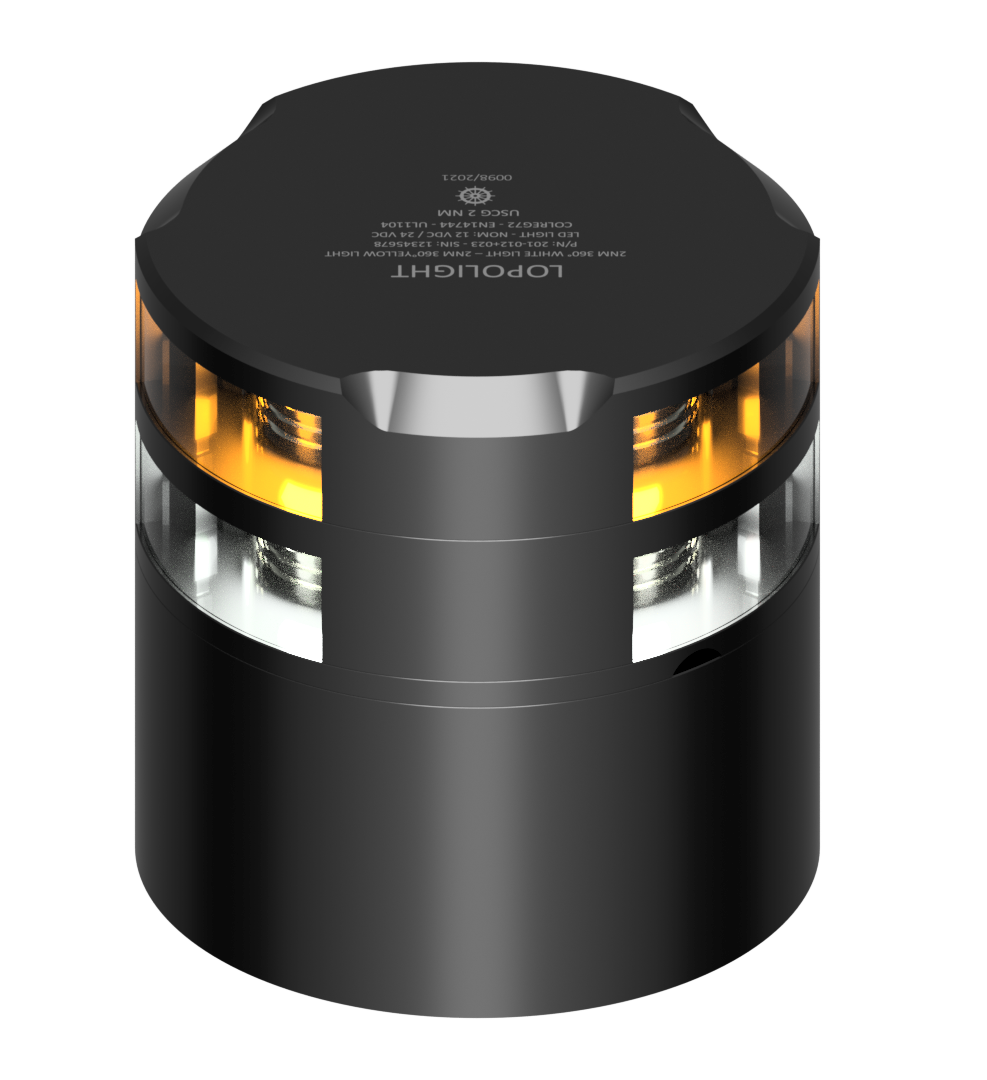 2nm 360° White+Yellow,black w/Conn & Alu-baseCSCD 2nm 360° White+Yellow,black w/Conn & Alu-baseCSCD